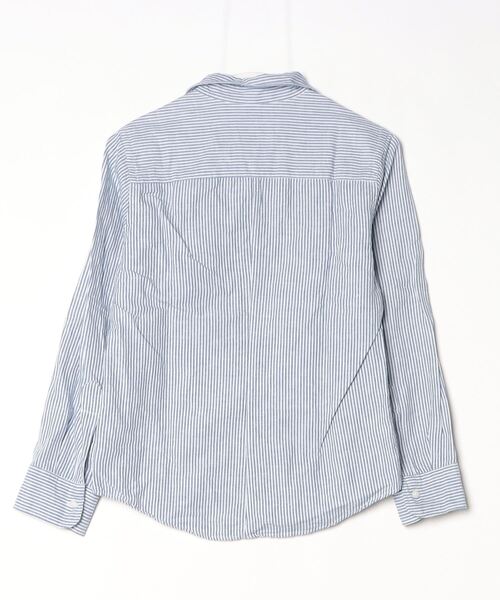 「GITMAN BROS.」 ストライプ柄長袖シャツ S ブルー レディース_画像2