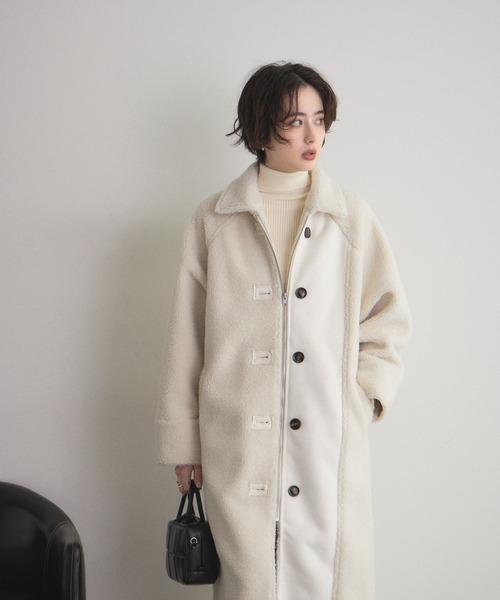 &. NOSTALGIA（ノスタルジア） ステンカラーコート コート フェイク