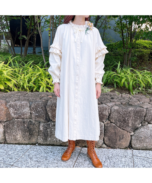 PINK HOUSE（ピンクハウス） 長袖ワンピース フリー ブルー レディース