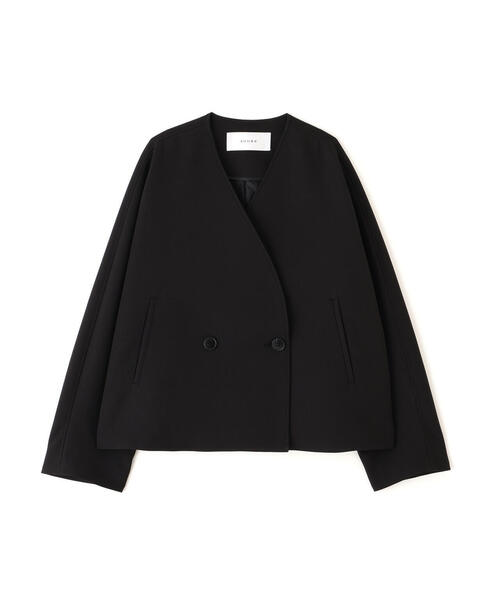 新品タグ付き ADORE 24SS ノーカラージャケット 黒 定価69300円 ADORE（アドーア） ジャケット ノーカラージャケット マトラッセ