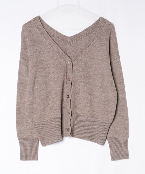 SLOBE IENA（スローブイエナ） ニットカーディガン - ベージュ