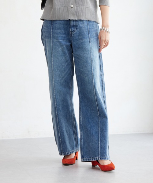 「Chez toi」 デニムパンツ SMALL サックスブルー レディース_画像3