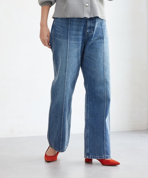 「Chez toi」 デニムパンツ SMALL サックスブルー レディース_画像5