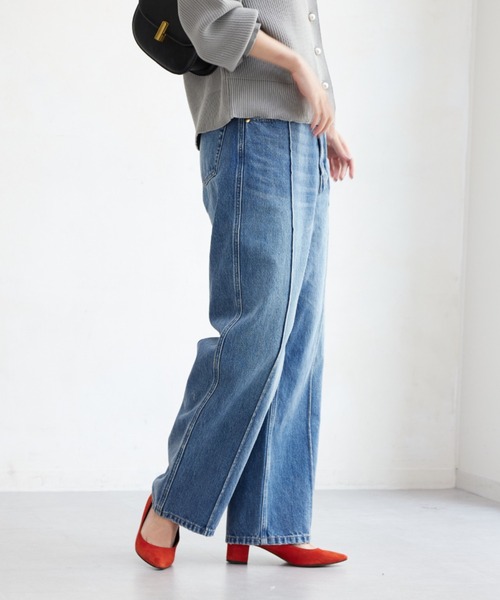 「Chez toi」 デニムパンツ SMALL サックスブルー レディース_画像6