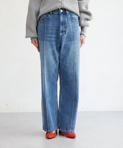 「Chez toi」 デニムパンツ SMALL サックスブルー レディース_画像8