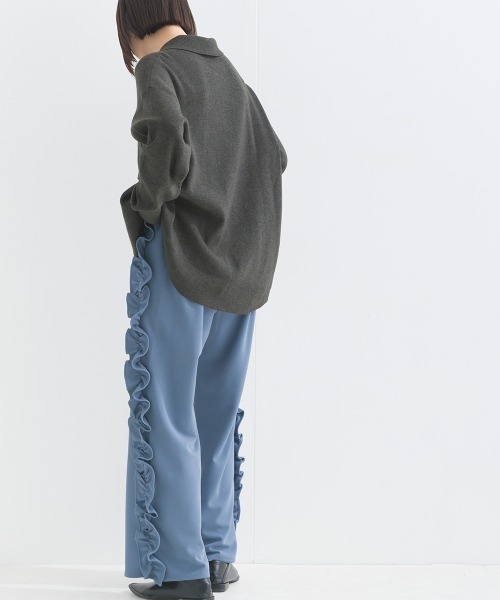 「terrace」 スラックス MEDIUM ブラック レディース_画像6