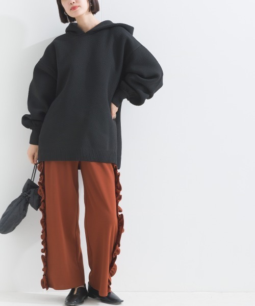 「terrace」 スラックス MEDIUM ブラック レディース_画像8