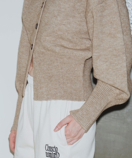 「Mili affinity」 ニットカーディガン FREE ブラック レディース_画像3