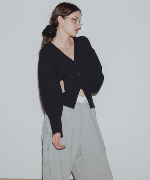 「Mili affinity」 ニットカーディガン FREE ブラック レディース_画像9