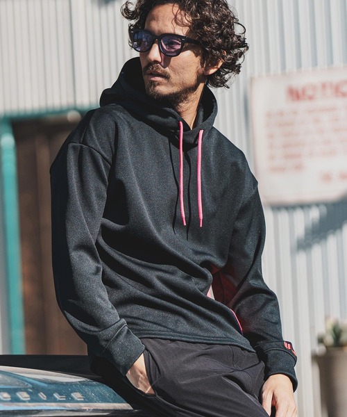 「felkod」 プルオーバーパーカー L ベージュ×ブラック メンズ_画像3