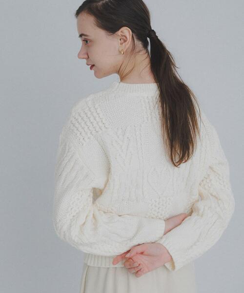 アーバンリサーチ ケーブルニット URBAN RESEARCH Sonny Label ニット セーター パッチワークハート