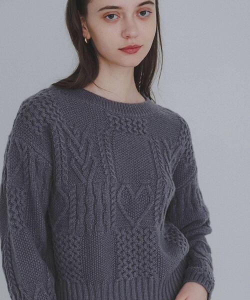 URBAN RESEARCH Sonny Label ニット セーター パッチワークハート