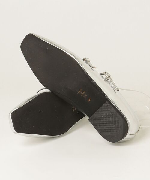 「DIANA」 フラットパンプス 24cm シルバー レディース_画像3