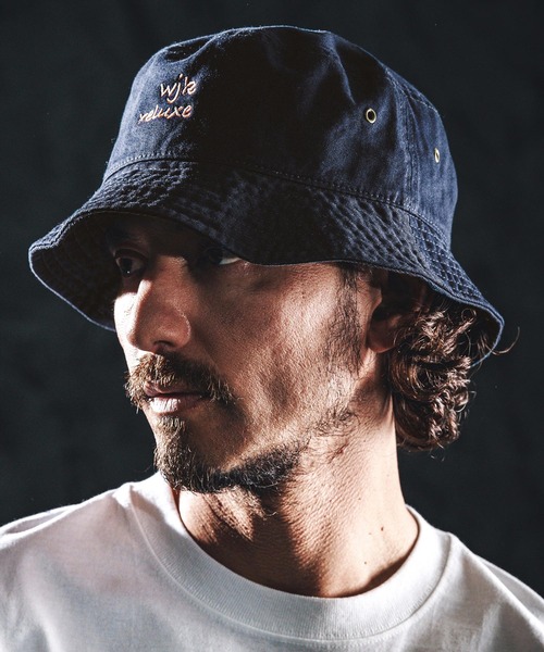 wjk reluxe 帽子 ハット mko13340-logo embroidery bucket hat