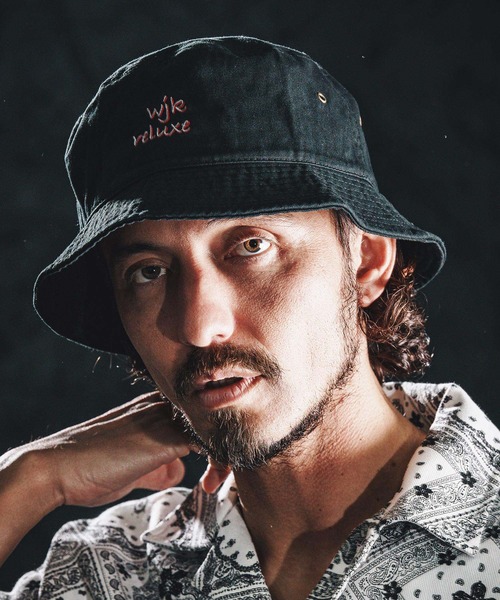 wjk reluxe 帽子 ハット mko13340-logo embroidery bucket hat