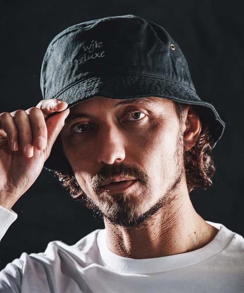 wjk reluxe 帽子 ハット mko13340-logo embroidery bucket hat