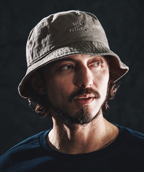 wjk reluxe 帽子 ハット mko13340-logo embroidery bucket hat