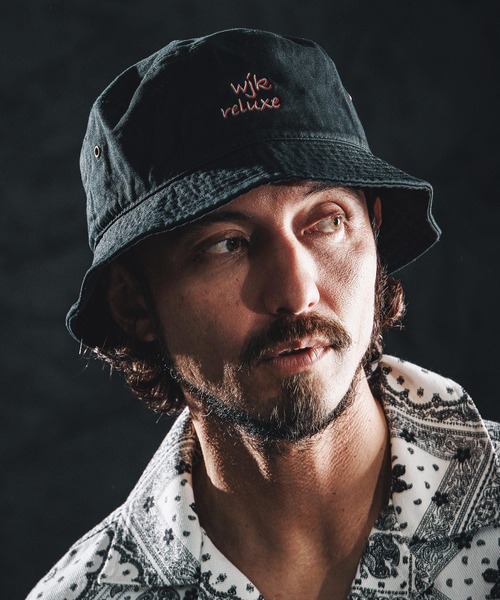 wjk reluxe 帽子 ハット mko13340-logo embroidery bucket hat