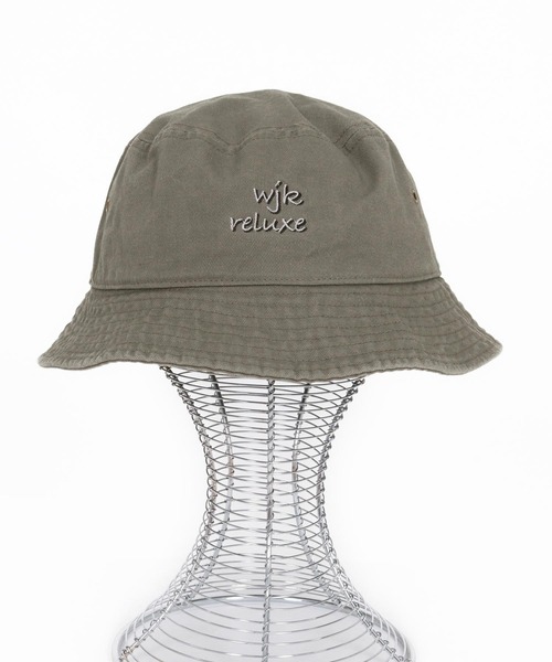wjk reluxe 帽子 ハット mko13340-logo embroidery bucket hat