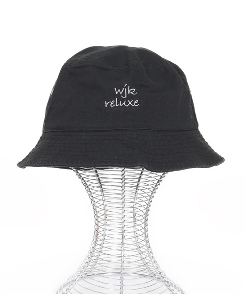 wjk reluxe 帽子 ハット mko13340-logo embroidery bucket hat