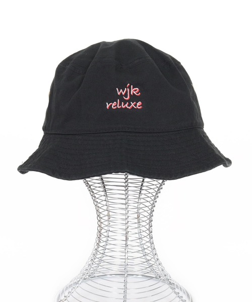 wjk reluxe 帽子 ハット mko13340-logo embroidery bucket hat