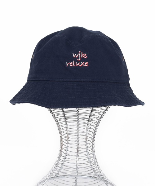 wjk reluxe 帽子 ハット mko13340-logo embroidery bucket hat