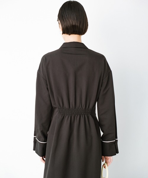 「haco!」 長袖ワンピース MEDIUM グレイッシュベージュ レディース_画像9