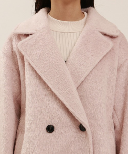 「TRUDEA」 ピーコート MEDIUM ホワイト レディース_画像6