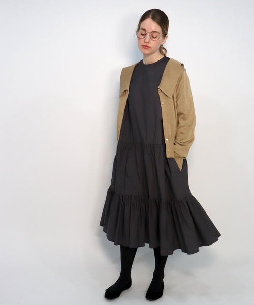 「haupia」 長袖ワンピース MEDIUM ブルー レディース_画像6