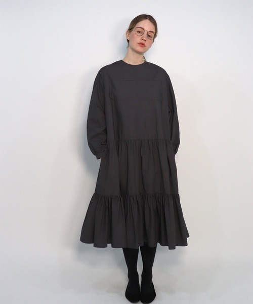 「haupia」 長袖ワンピース MEDIUM ブルー レディース_画像7