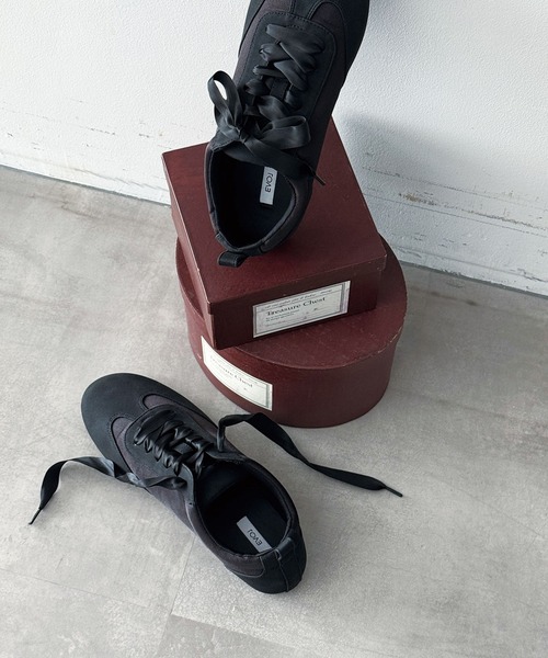 「PICCIN」 ローカットスニーカー 24.5 ブラウン レディース_画像3