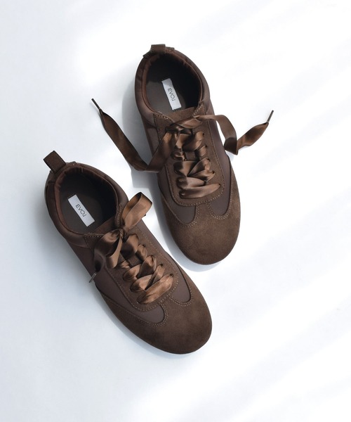 「PICCIN」 ローカットスニーカー 24.5 ブラウン レディース_画像5