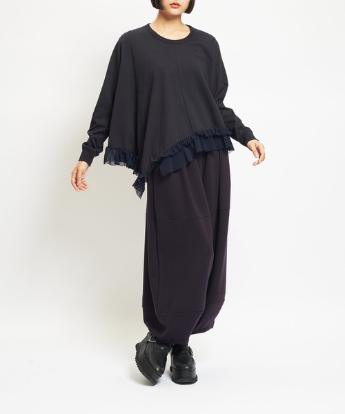 「gomme」 長袖カットソー MEDIUM チャコールグレー レディース_画像3