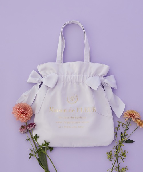 Maison de FLEUR（メゾンドフルール） トートバッグ ダブルリボン 