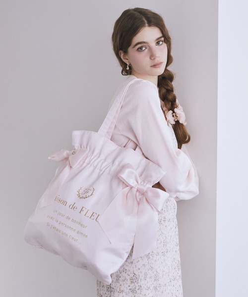 Maison de FLEUR（メゾンドフルール） トートバッグ ダブルリボン