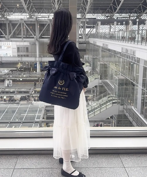 Maison de FLEUR（メゾンドフルール） トートバッグ ダブルリボン