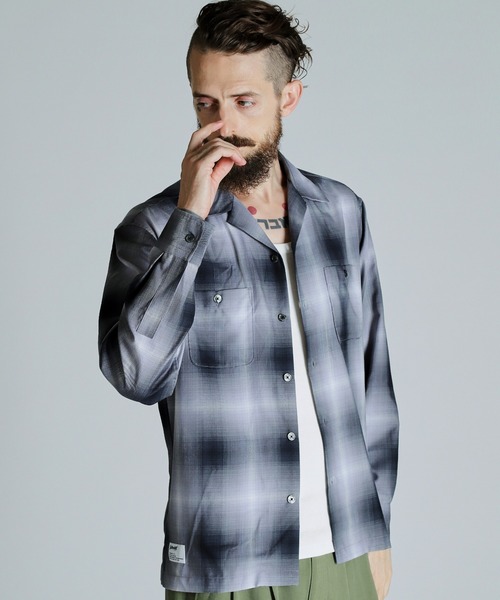 schott」 長袖シャツ 2XL グリーン メンズ ショット Schott FIRE 