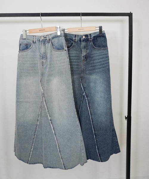 「gossara」 デニムスカート MEDIUM ブルー レディース_画像3