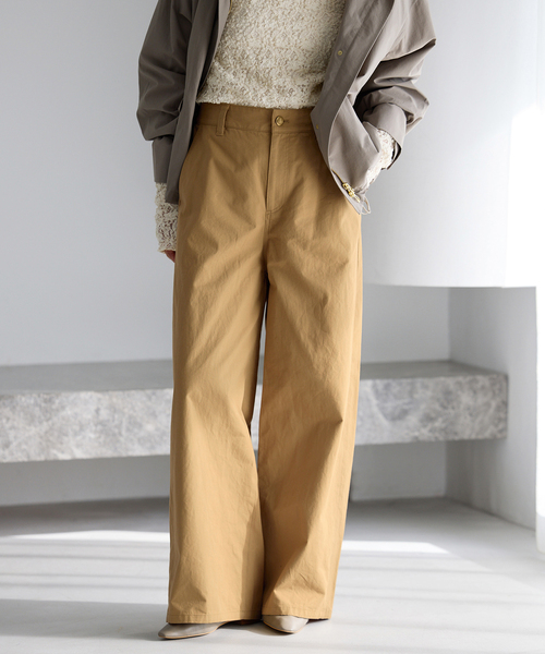 IENA（イエナ） パンツ コットンキャンバスバックイージーパンツ
