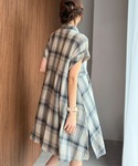 ブラウス シャツ 夏 半袖 ワンピ風にも、シャ...の詳細画像3