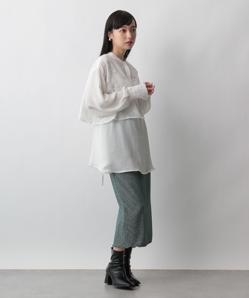 「LOWRYS FARM」 長袖ブラウス FREE パープル レディース_画像5