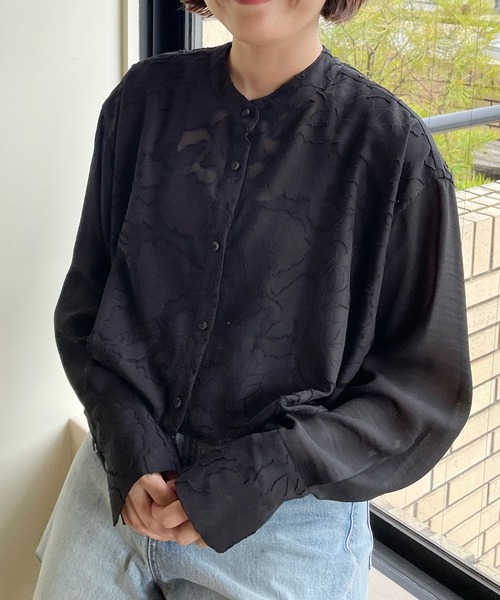 「LOWRYS FARM」 長袖ブラウス FREE パープル レディース_画像8