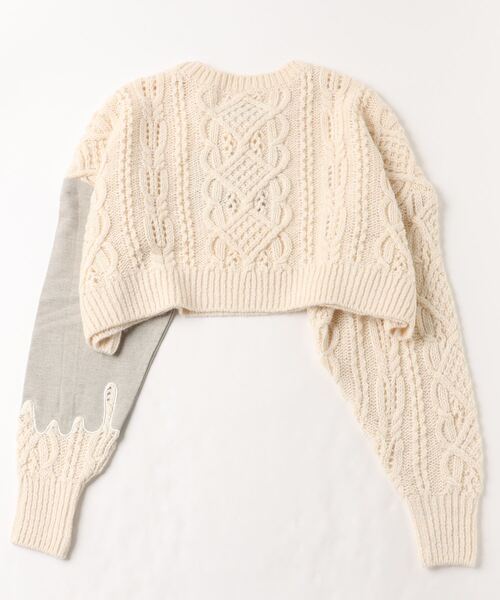 「bedsidedrama」 長袖ニット 1 ネイビー レディース_画像2