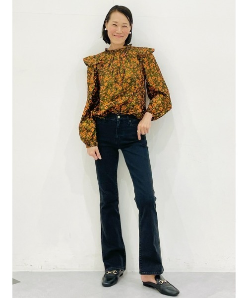 「GAP」 ブーツカットデニムパンツ 23 ブラック レディース_画像7