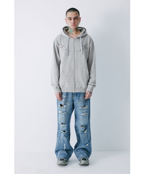 「SUPPLIER」 ジップアップパーカー LARGE ブラック メンズ_画像5