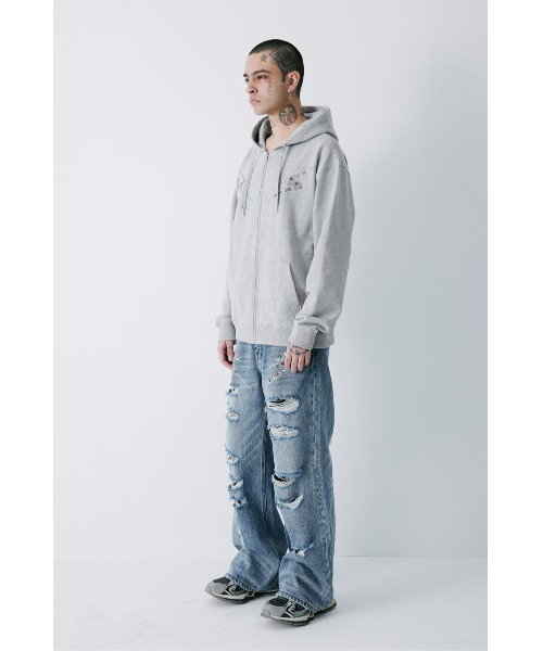 「SUPPLIER」 ジップアップパーカー LARGE ブラック メンズ_画像6