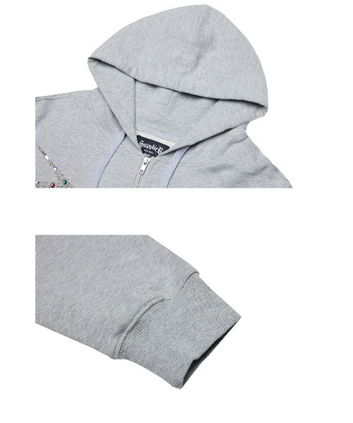 「SUPPLIER」 ジップアップパーカー LARGE ブラック メンズ_画像9