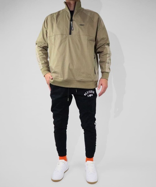 ラグジュゴルフ LUXE/R（ラグジュ） GOLFナイロンプルオーバーセットアップ LUXE/R LUXE/R ジップアップ GOLF メンズウェア