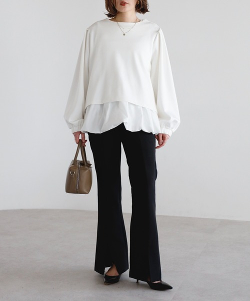 tシャツ バルーンタンク×レイヤードトップスセット レディース | Bonjour Sagan | 03