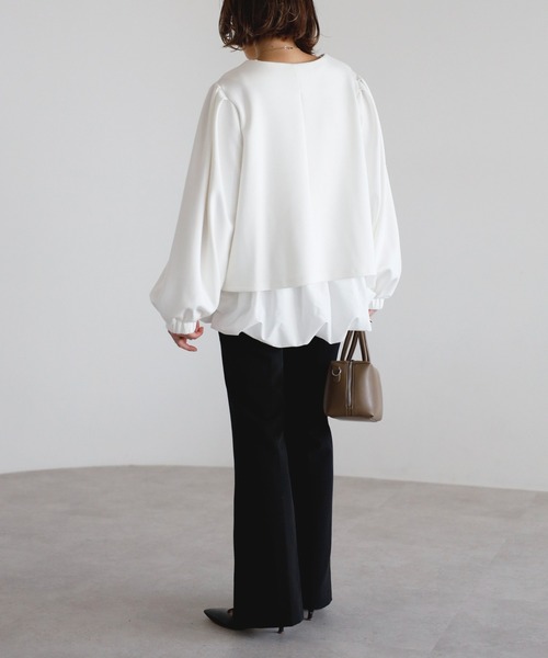 tシャツ バルーンタンク×レイヤードトップスセット レディース | Bonjour Sagan | 07